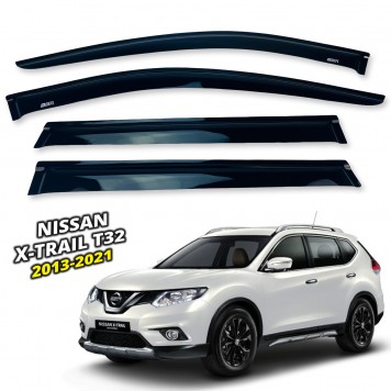 Дефлекторы окон Nissan X-Trail T32 2013-2021 / Rogue  накладные (DEFL) Q2